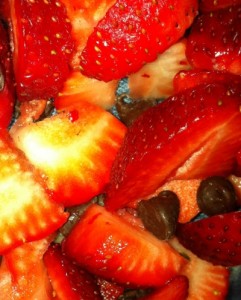 strawberries and chocolate