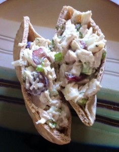 chicken salad on pita